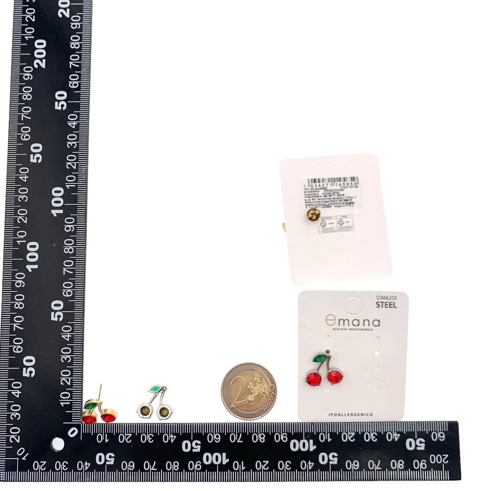 Ciliegia-12Paia Orecchini in Acciaio - OPA-103-AA4531E