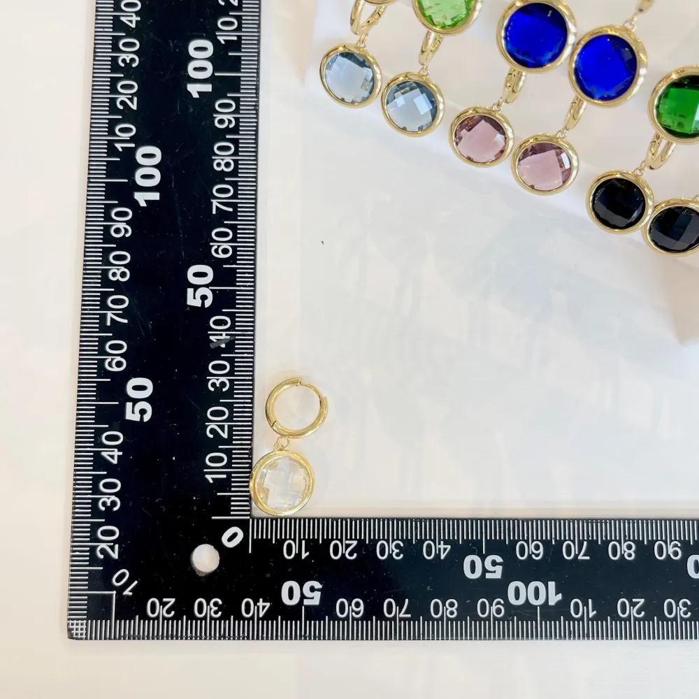 Cerchio  con Zirconia-12Paia Orecchini in Acciaio - OPA-103-AA5413EA