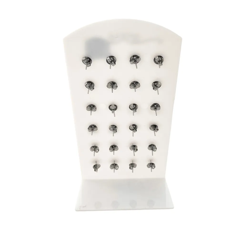 Stella Smaltata Colorata-12Paia Orecchini a Lobo in Acciaio - OPA-103-AA648E