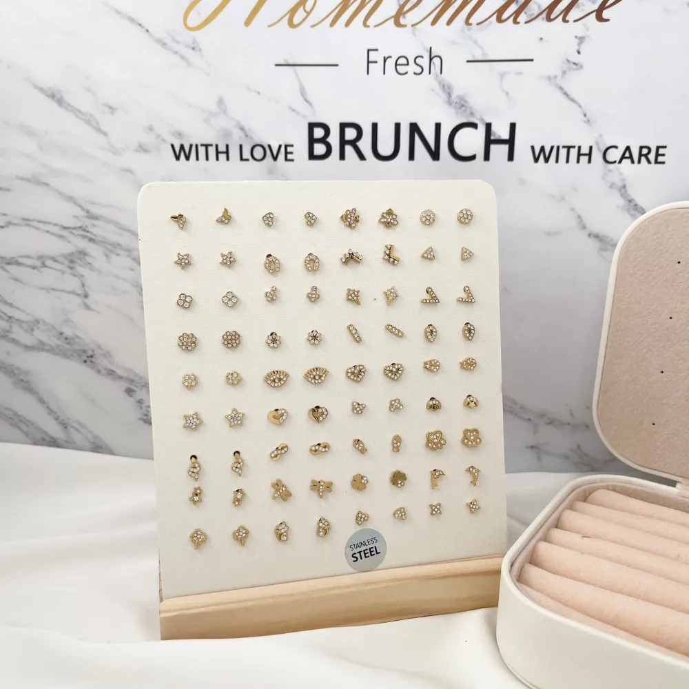 Orecchini a lobo Soggetti Mix-36 Paia Orecchini in Acciaio con - OPA-103-AA743ET