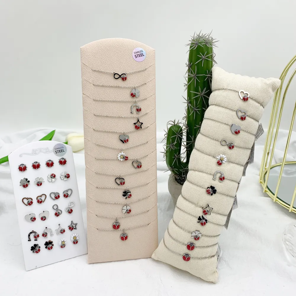 Coccinella Mix-Orecchini a Lobo in Acciaio - OPA-103-AA895E