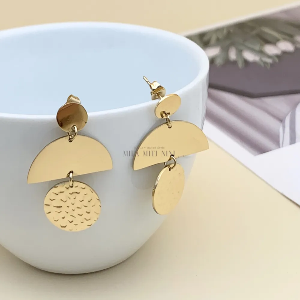 OPA7741-Pendenti Misto-18 Paia Orecchini in Acciaio + Espositor - OPA104-SD-139-Pendenti Misto-18 Paia Orecchini in Acciaio