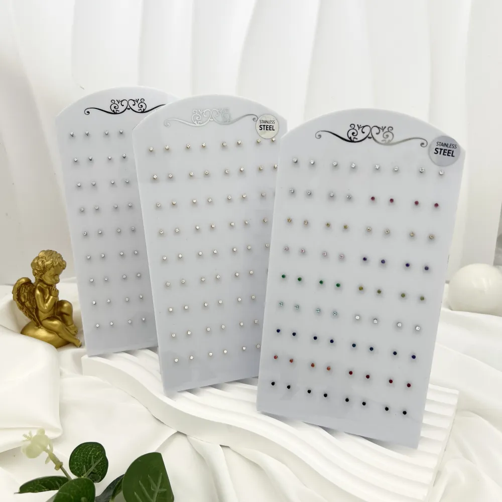 Punto Luce 2mm 6Griffe-36Paia Orecchini in Acciaio - OPA-107-114 2mm