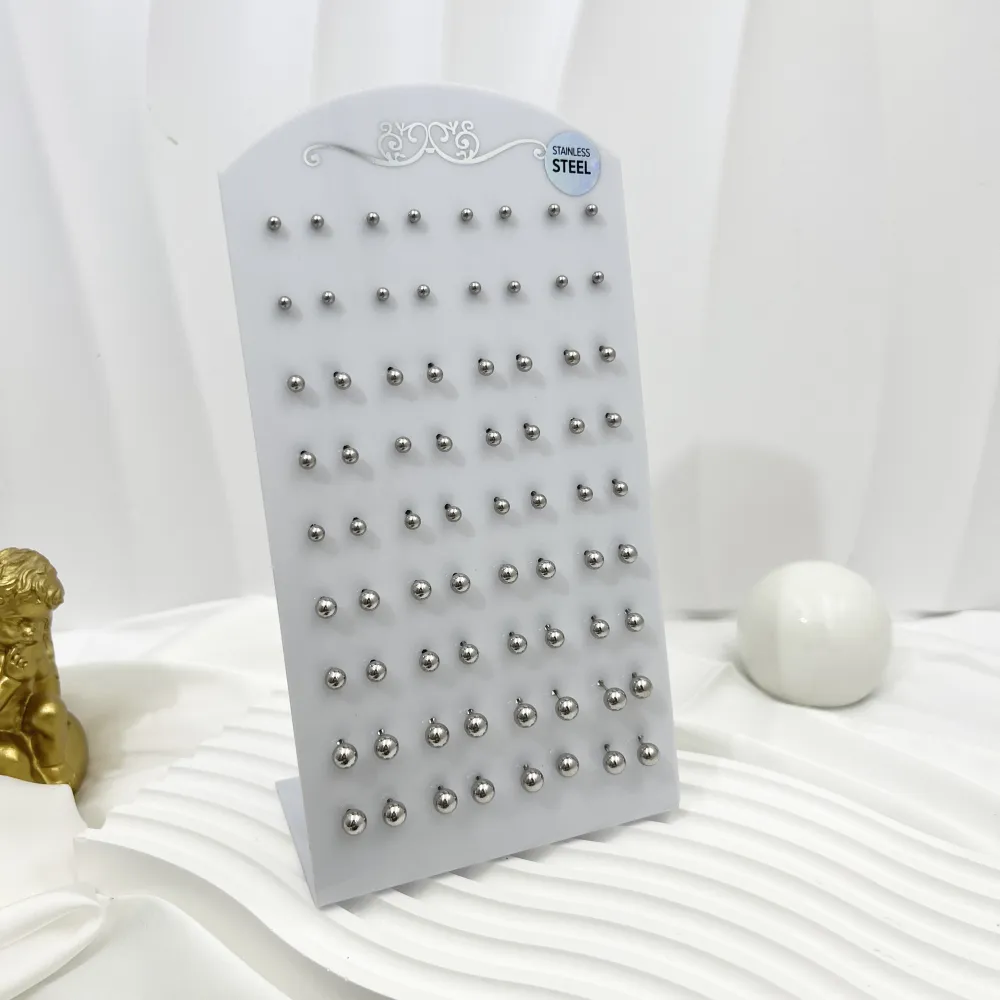 Pallina Scalare -36Paia Orecchini in Acciaio - OPA-107-184-140 Pallina Scalare