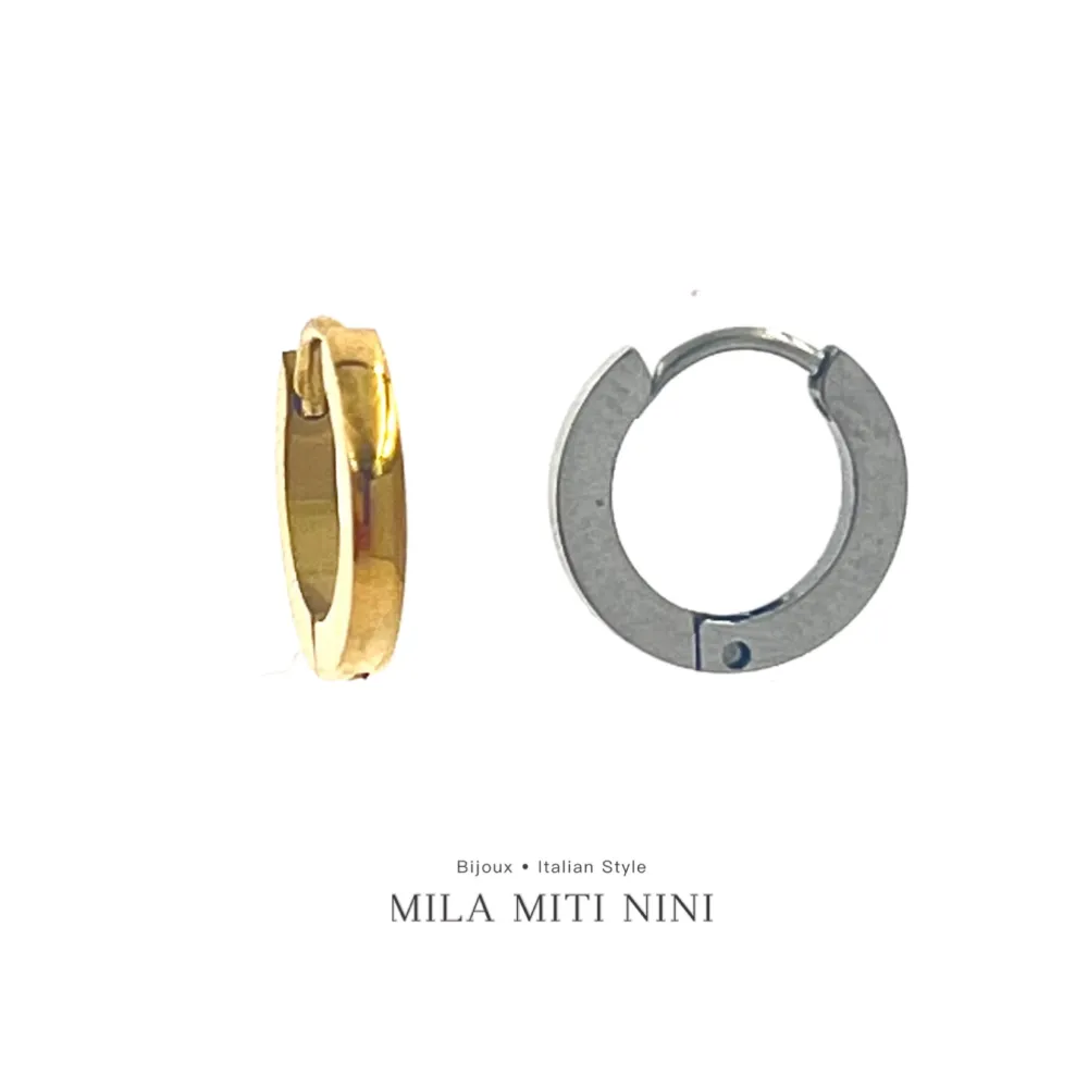 Cerchio Quadrato 2x9-12 Paia Orecchini in Acciaio - OPA-450-366