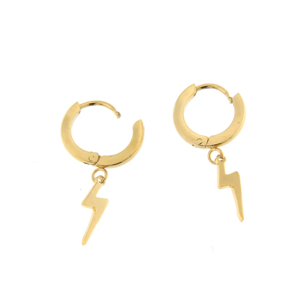 OPA6596-Fulmine 450-243- 12 Paia Orecchini in Acciaio - OPA6596-Fulmine 450-243- 12 Paia Orecchini in Acciaio