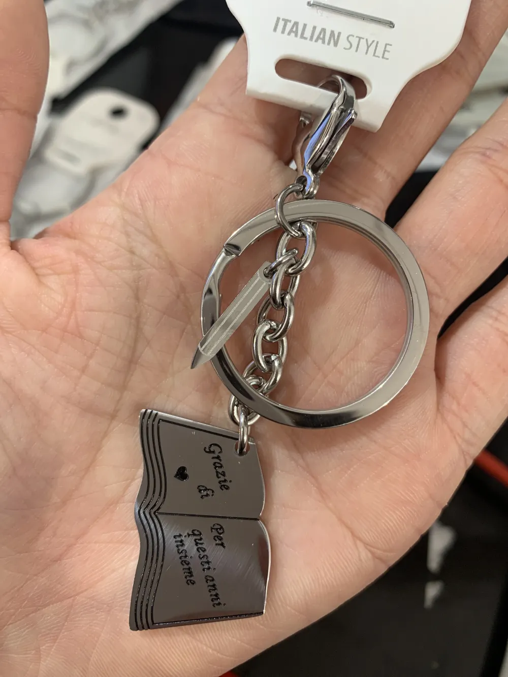 Grazie di cuore per questi anni insieme - Portachiave in Acciai - PKA-413-083