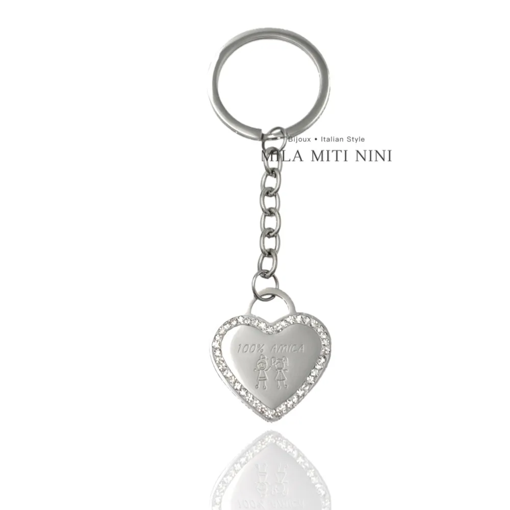 100% Amica - Portachiave in Acciaio - PKA-413-110