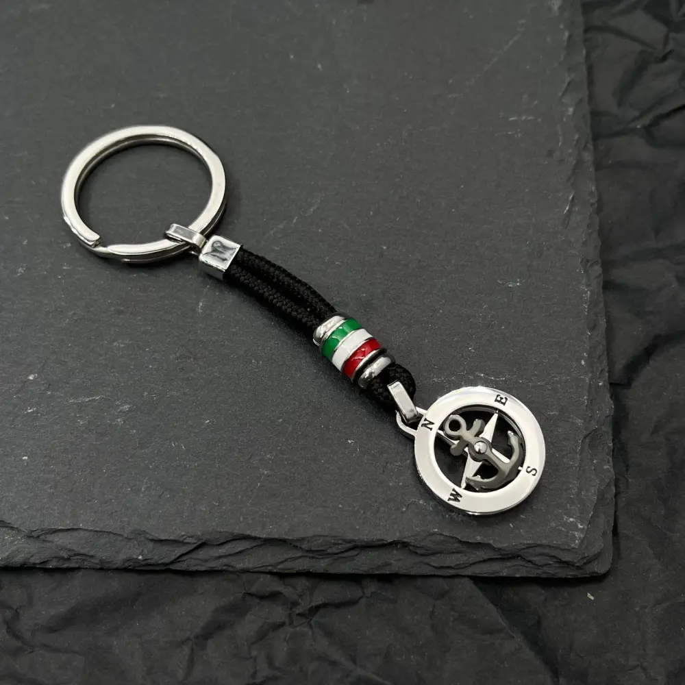 A'ncora-Portachiavi in Acciaio da Uomo - PKA-600-H148-149