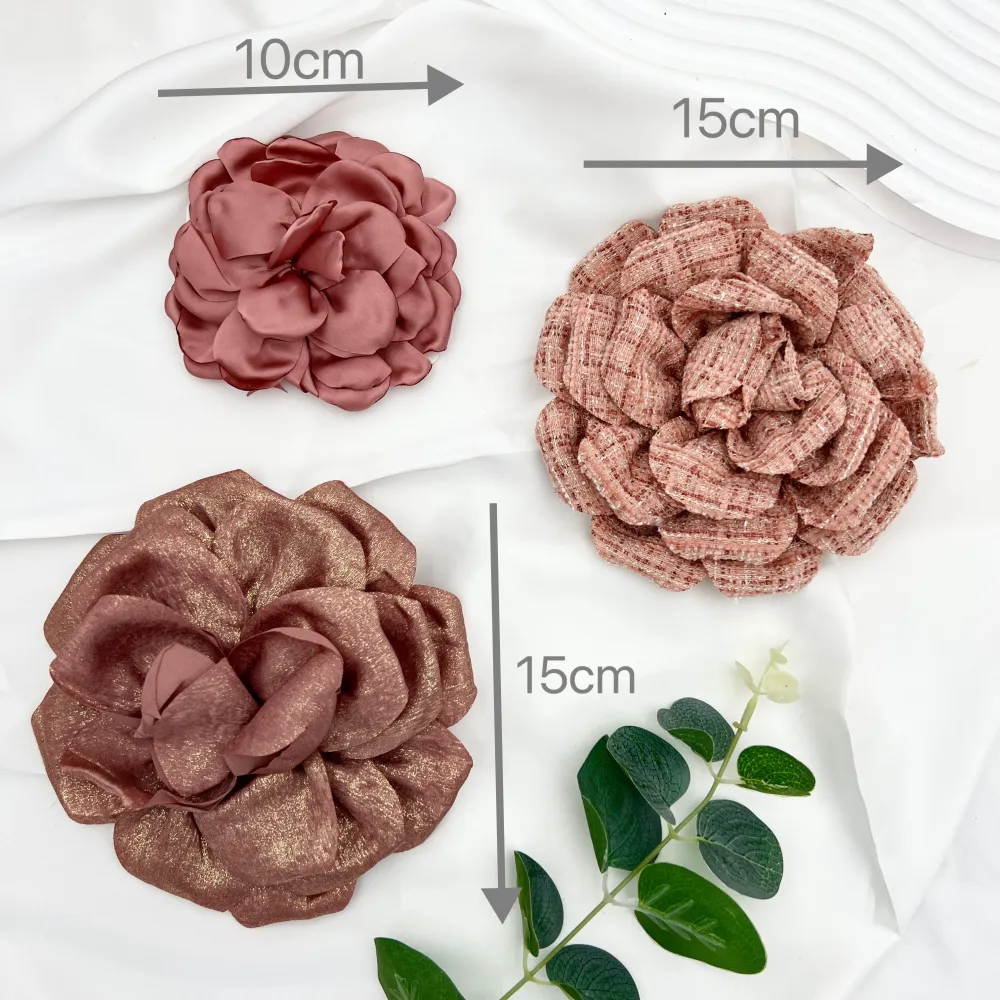 Fiore Medio Diametro 10cm-12pz Spille in Tessuto - SPM-102-114