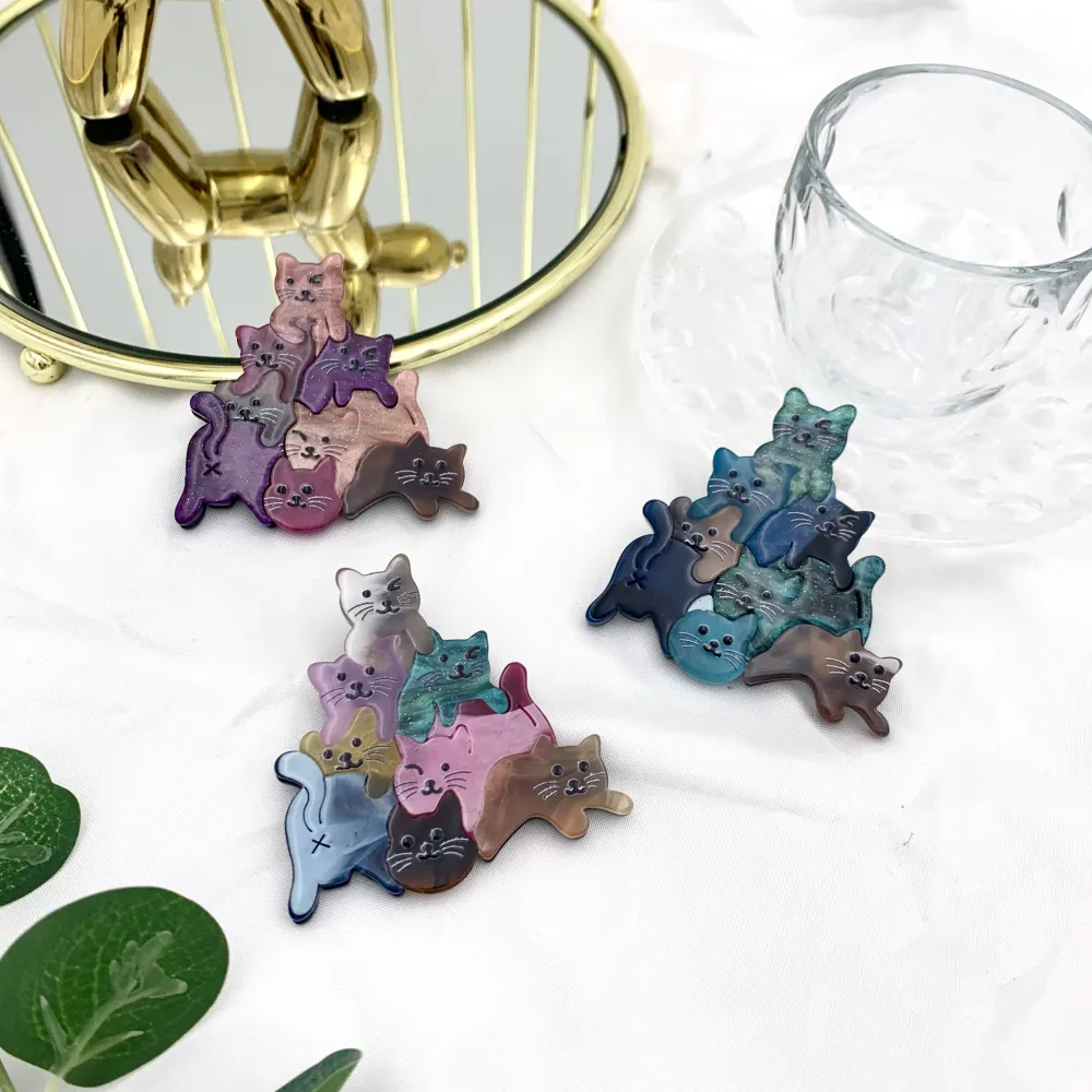 Gatti-Spilla Moda in Resina - SPM-1037