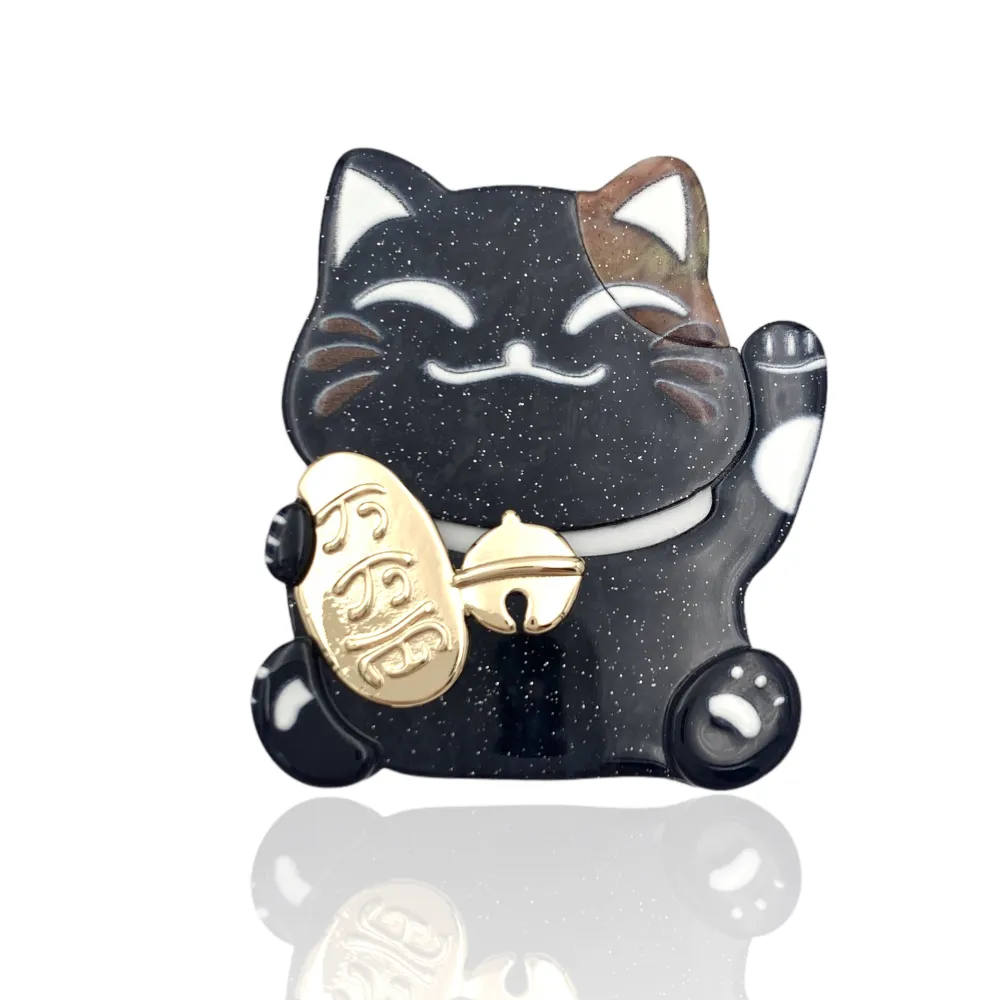 Gatto Fortunato-Spilla Moda in Resina - SPM-1041
