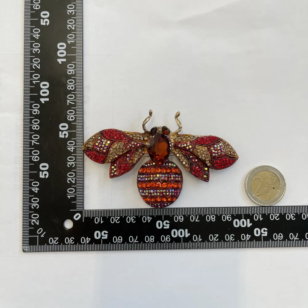 Spilla Grossa con Pietre Colorate - SPM-321-125 Ape Grande