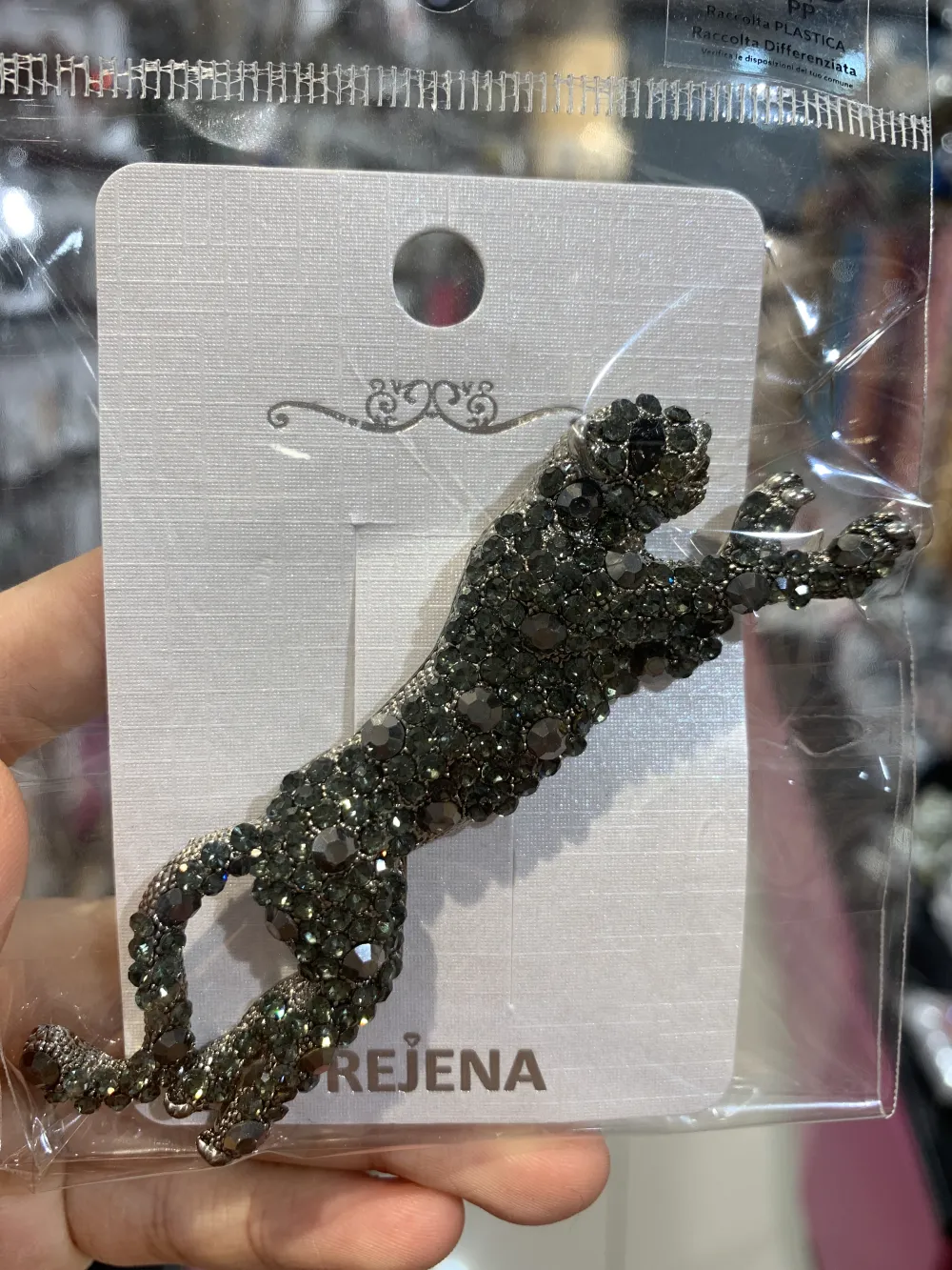 Pantera-Spilla con Strass - SPM-321-179