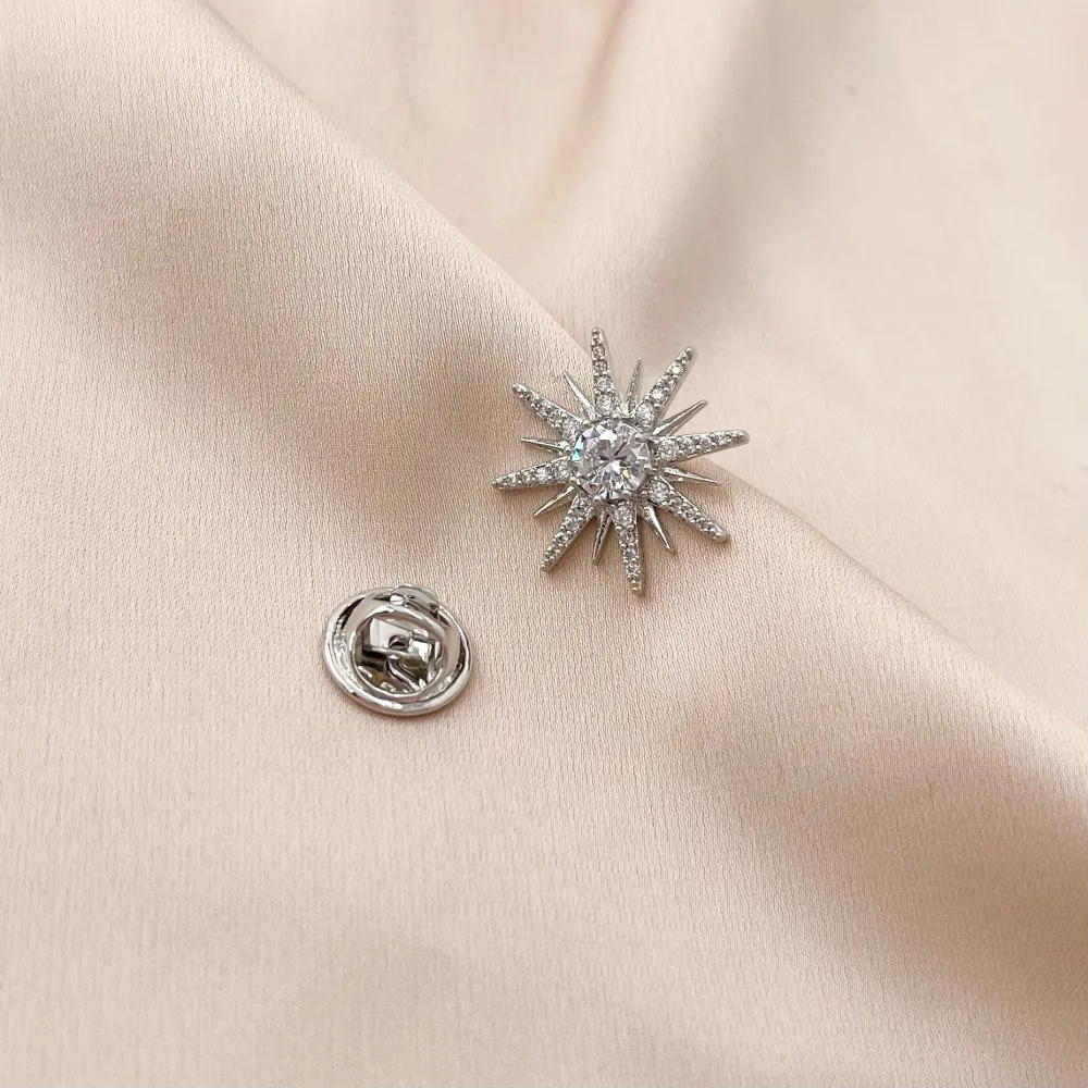 Croce Stella-Spilla Piccola con Zirconia - SPM-506-195