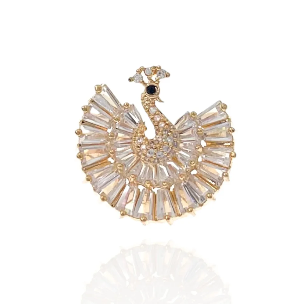 Pavone-Spilla Piccola con Zirconia - SPM-506-202