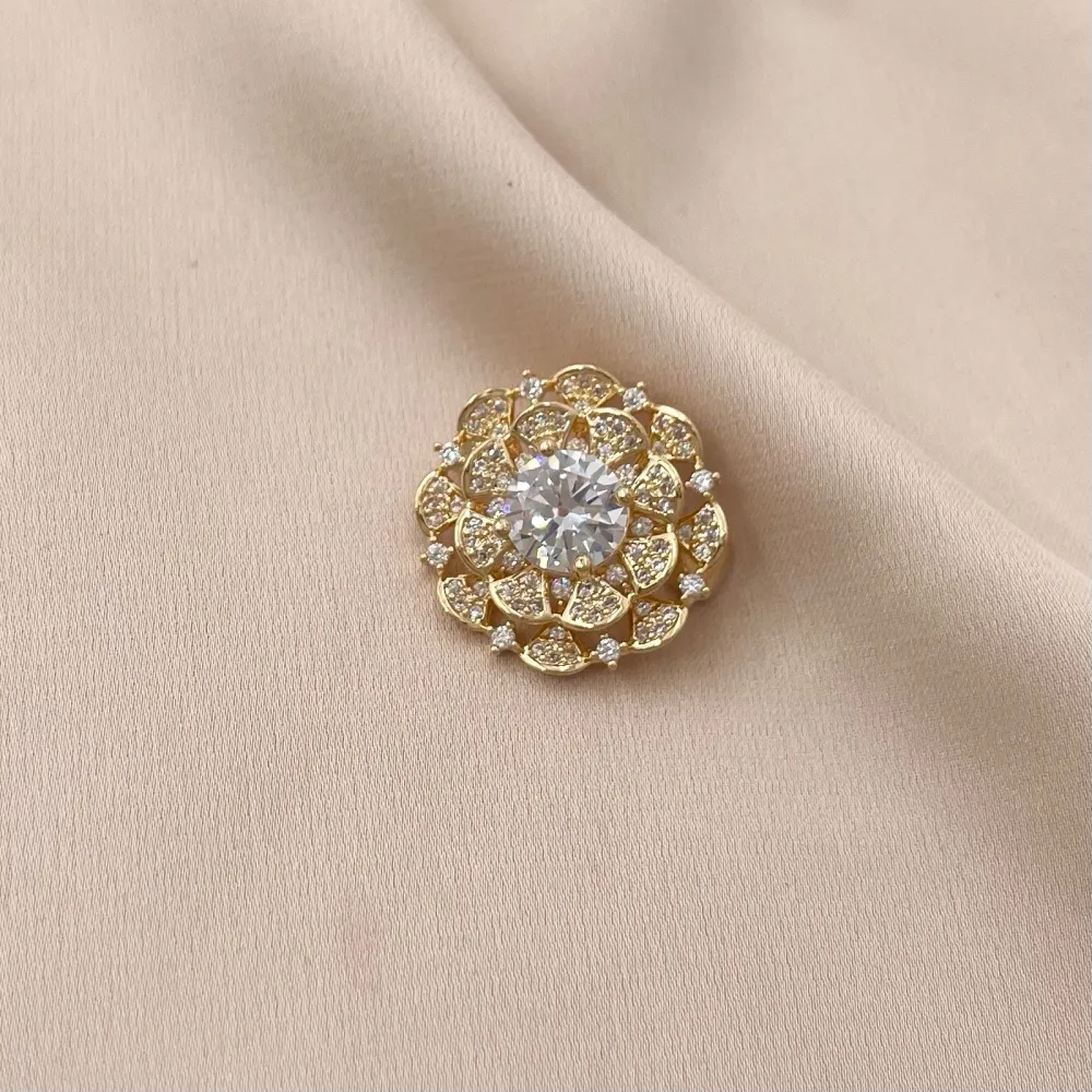 Fiore-Spilla Piccola con Zirconia - SPM-506-204