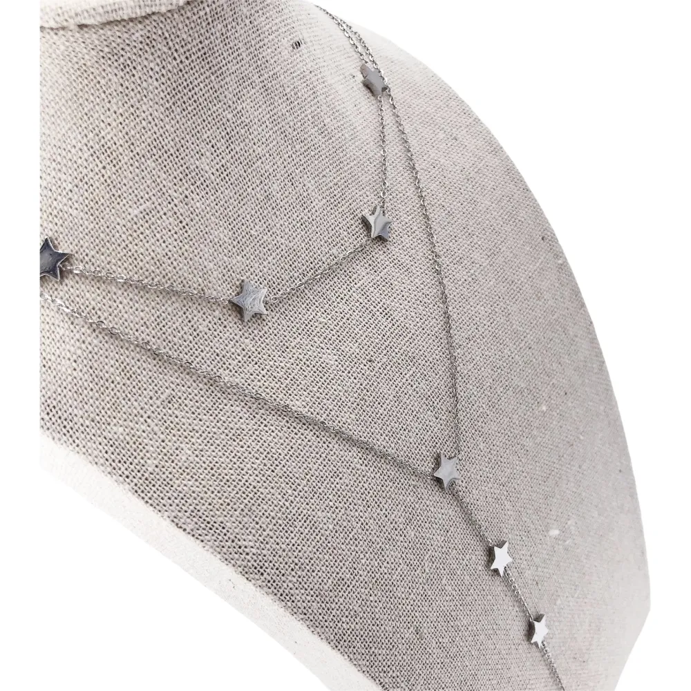 Stelline 3170 - Collana Lunga in Acciaio - Stelline 3170 - Collana Lunga in Acciaio