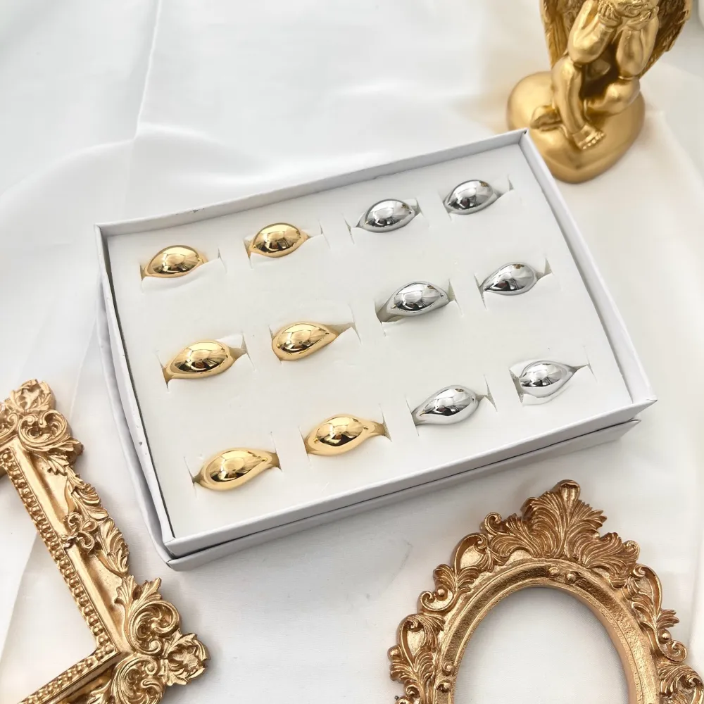 Semplice-Anello con Misura in Acciaio - AAM-103-AA3524R