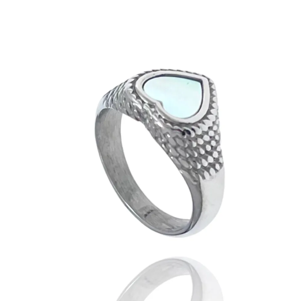 Cuore-Anello in Acciaio con Misura - AAM-105-192