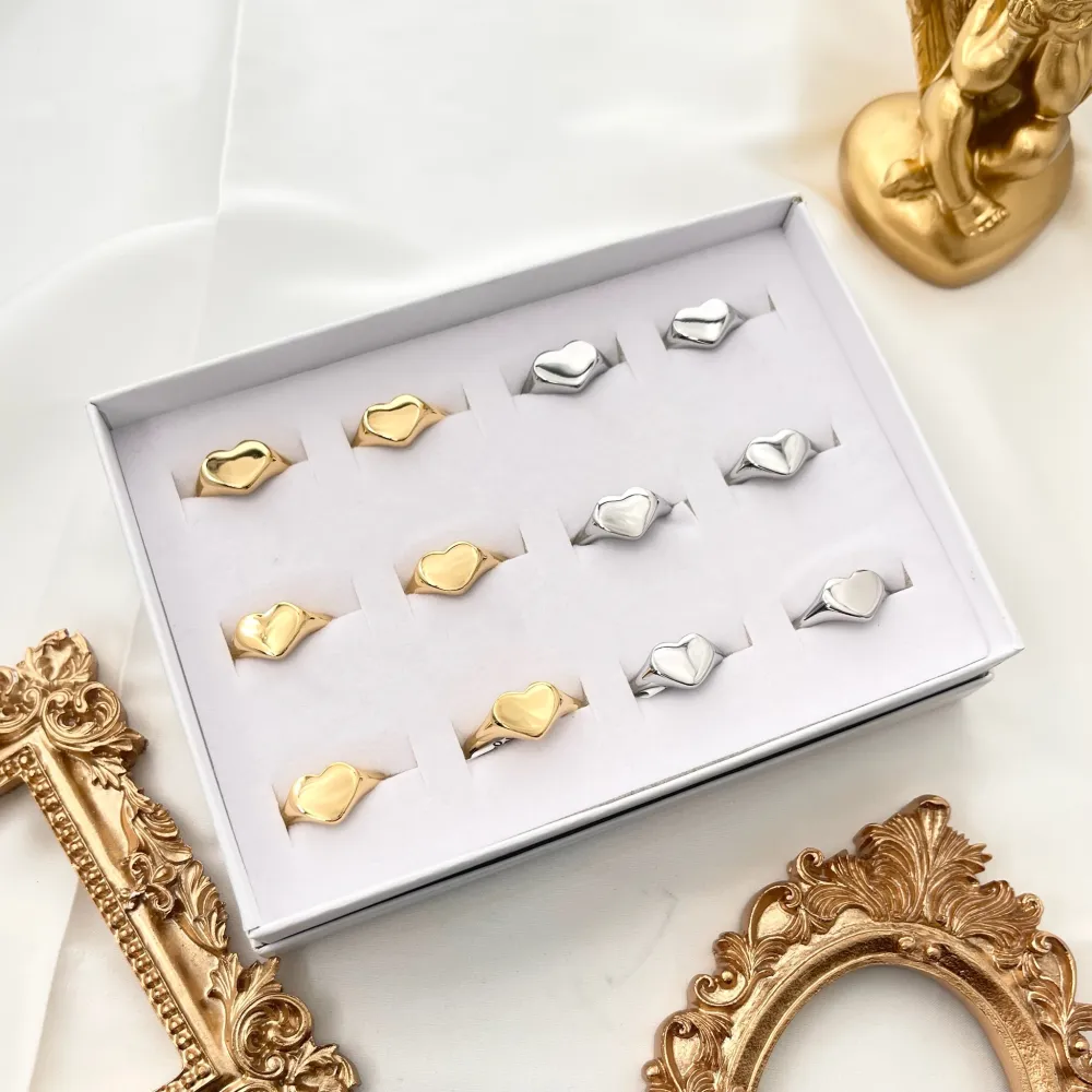 Cuore-Anello con Misura in Acciaio - AAM-105-199