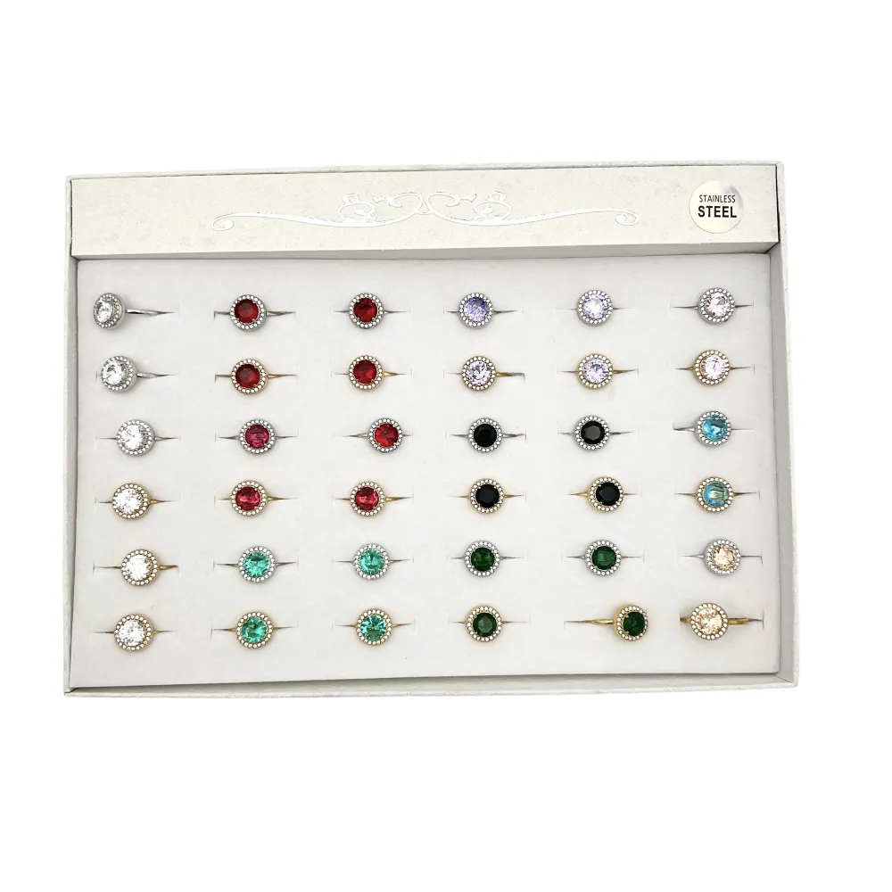 Punto Luce Tondo -36pz Anelli Regolabili in Acciaio - AAR-103-AA4708R