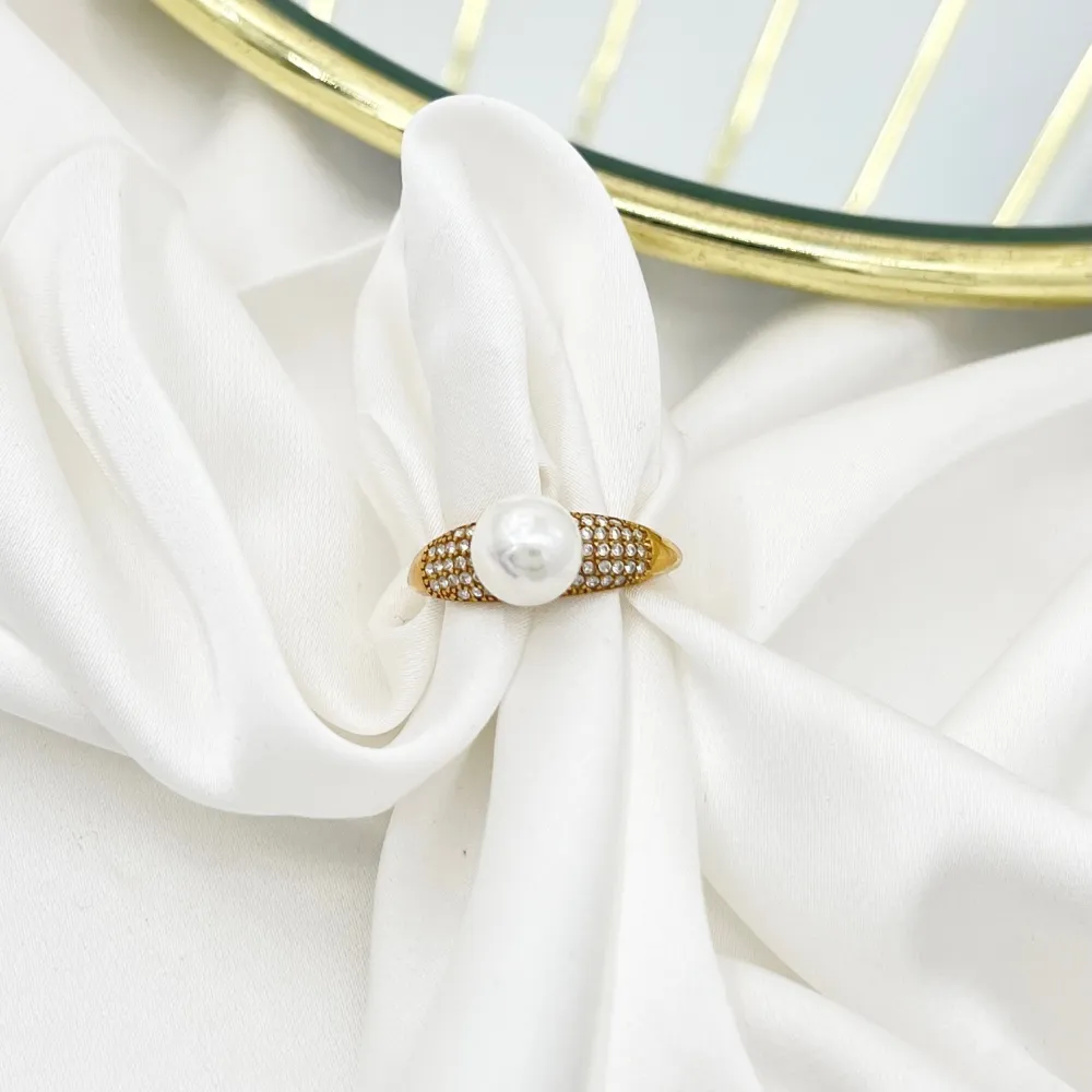 Perla -Anello Regolabile in Acciaio - AAR-103-AA5178R