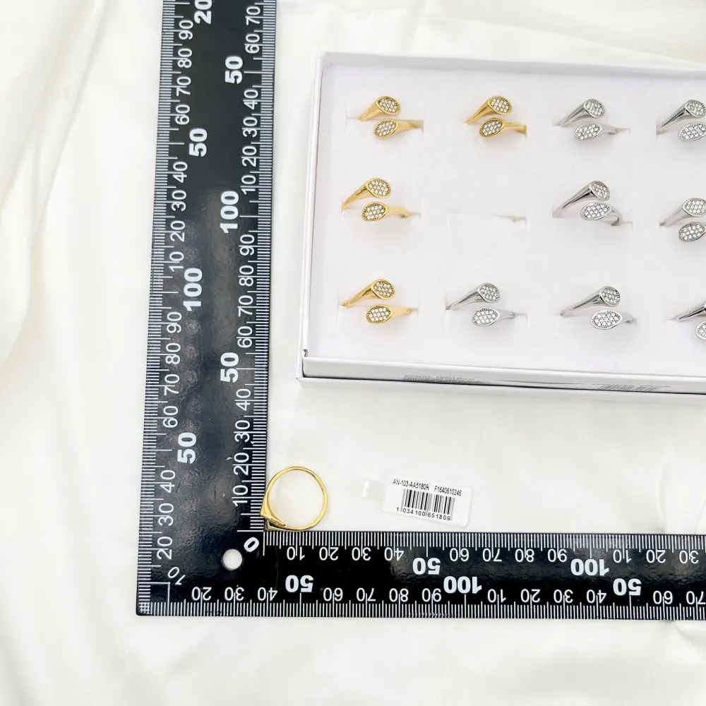 Semplice -Anello Regolabile in Acciaio - AAR-103-AA5180R