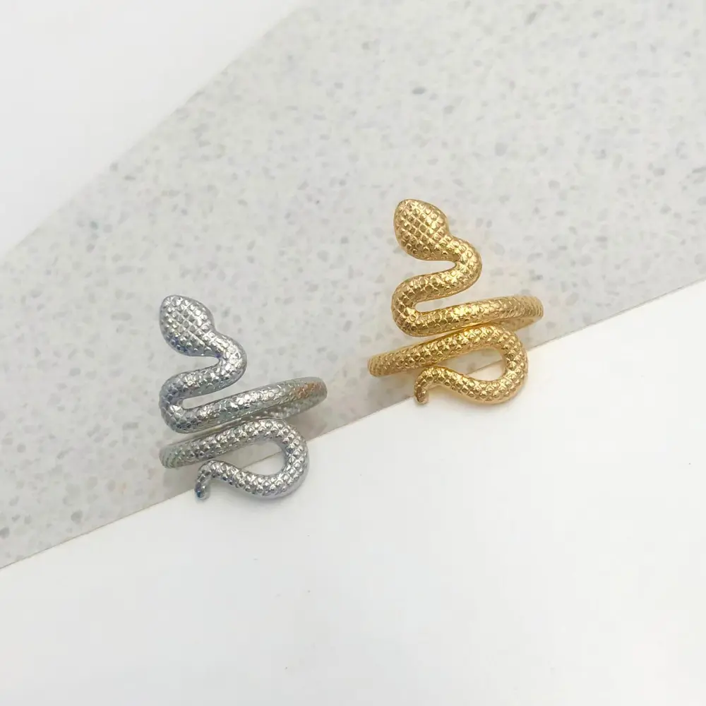 Serpente-12pz Anelli Regolabili in Acciaio - AAR208-229