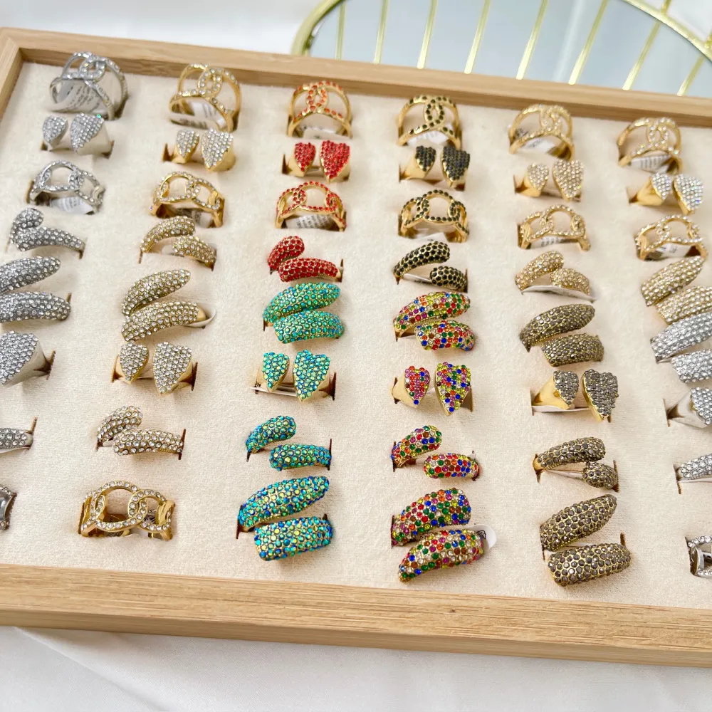 Mix Modelli-48 pz Anelli in Acciaio - AAR-732-125