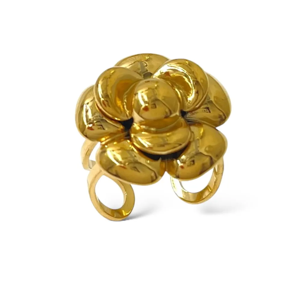 Fiore Rosa -Anello Regolabile in Acciaio - AAR-732-362