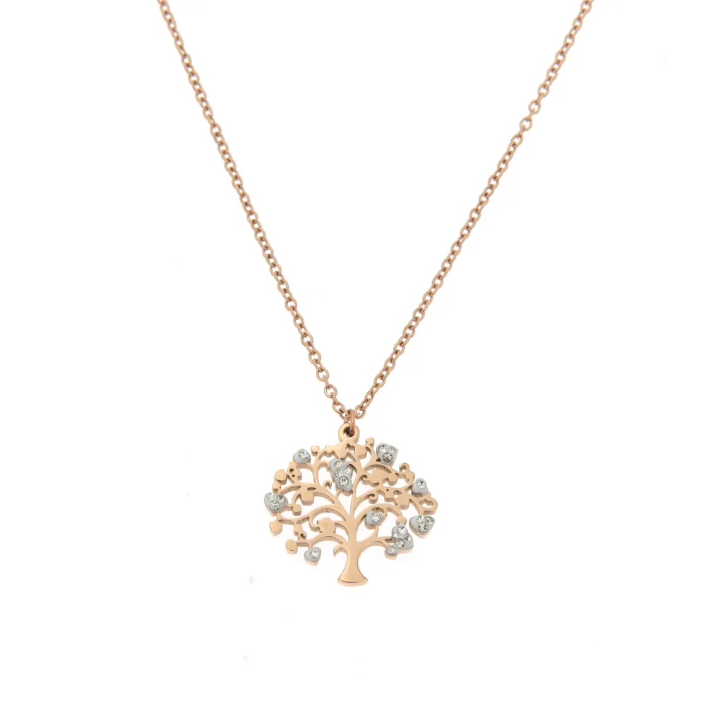 Albero della Vita  3120 - Collana Fine in Acciaio - Albero della Vita  3120 - Collana Fine in Acciaio