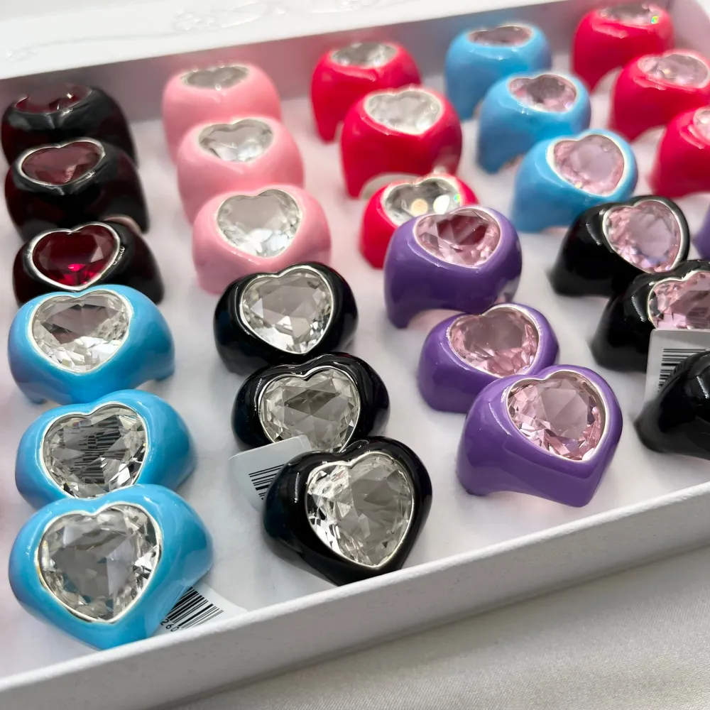 Cuore -36pz Anelli in Metallo Regolabili - AMR-109-261