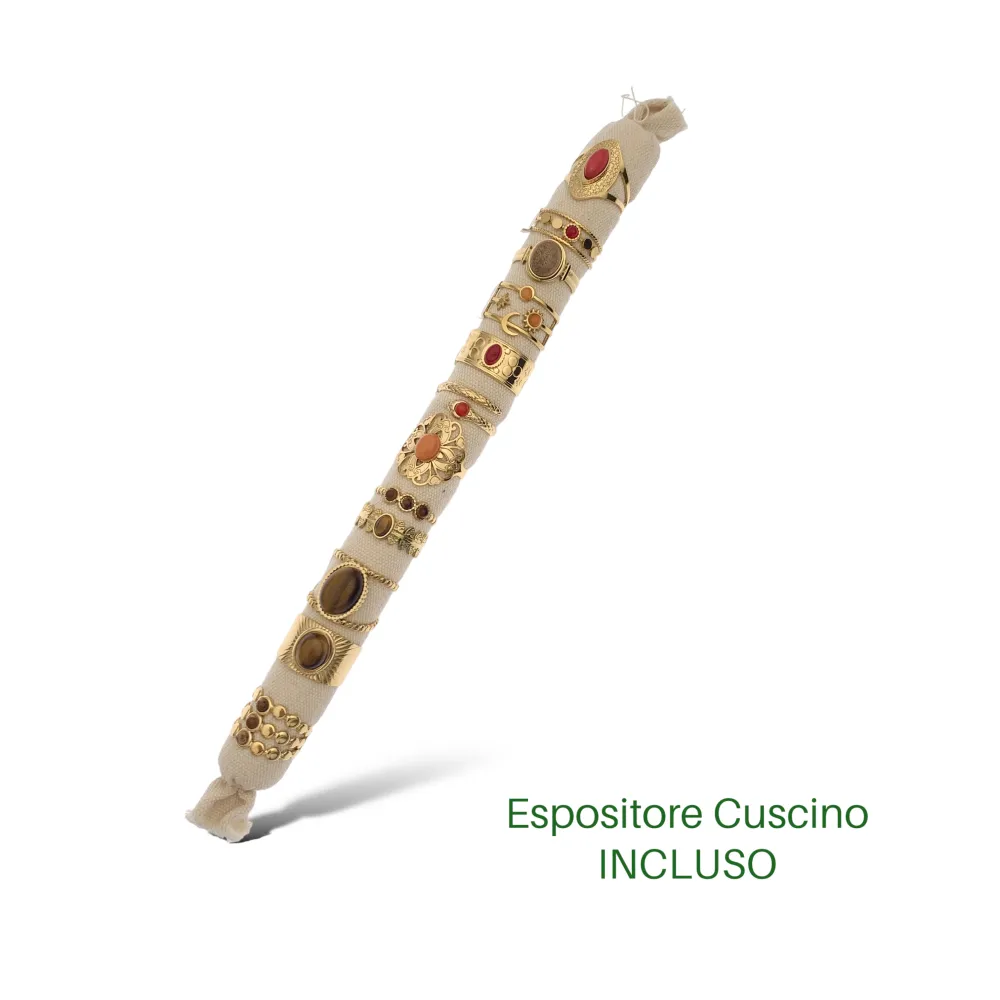 Mix Modelli Colorati-12pz Anelli in Acciaio - APA-732-119