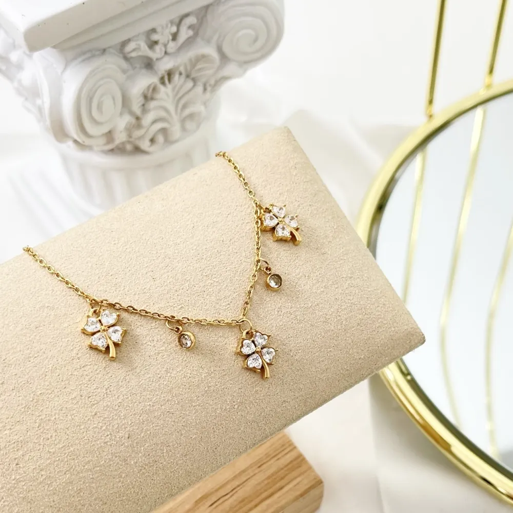 Quadrifoglio -Bracciale in Acciaio con Chiusura - BAC-103-AA2767B