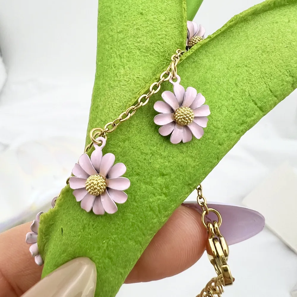 Margherita Smaltata -Bracciale in Acciaio con Chiusura - BAC-103-AA3449B