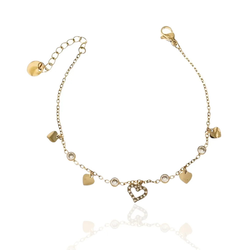 Cuore Vuoto -Bracciale in Acciaio con Chiusura - BAC-103-AA3469B