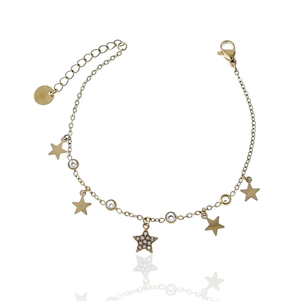 Stella-Bracciale in Acciaio con Chiusura - BAC-103-AA3473B