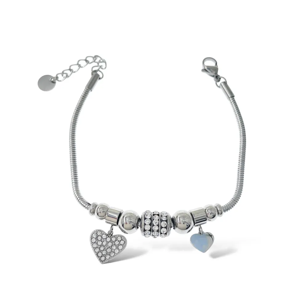 Charmes Cuore-Bracciale in Acciaio - BAC-103-AA3631B