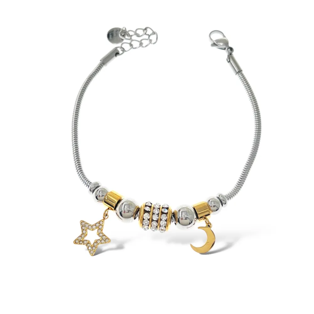 Charmes Stella-Bracciale in Acciaio - BAC-103-AA3634B