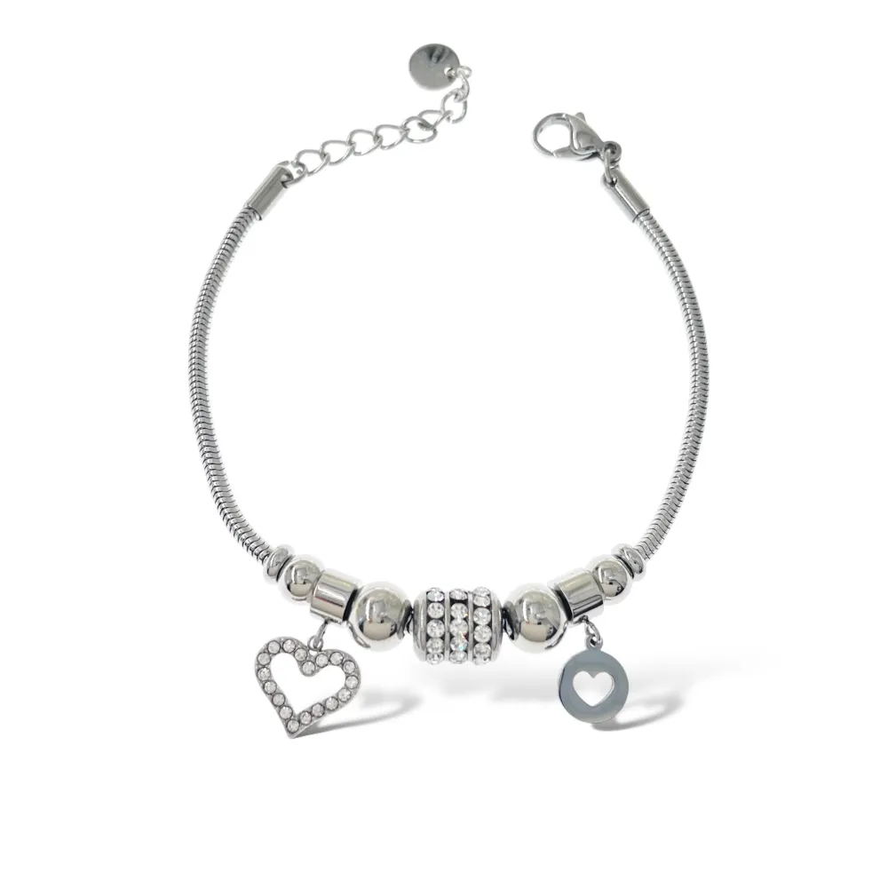 Charmes Cuore Vuoto-Bracciale in Acciaio - BAC-103-AA3636Bb