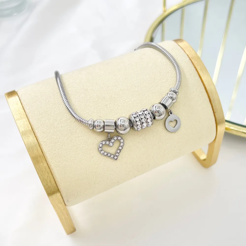 Charmes Cuore Vuoto-Bracciale in Acciaio - BAC-103-AA3636Bb