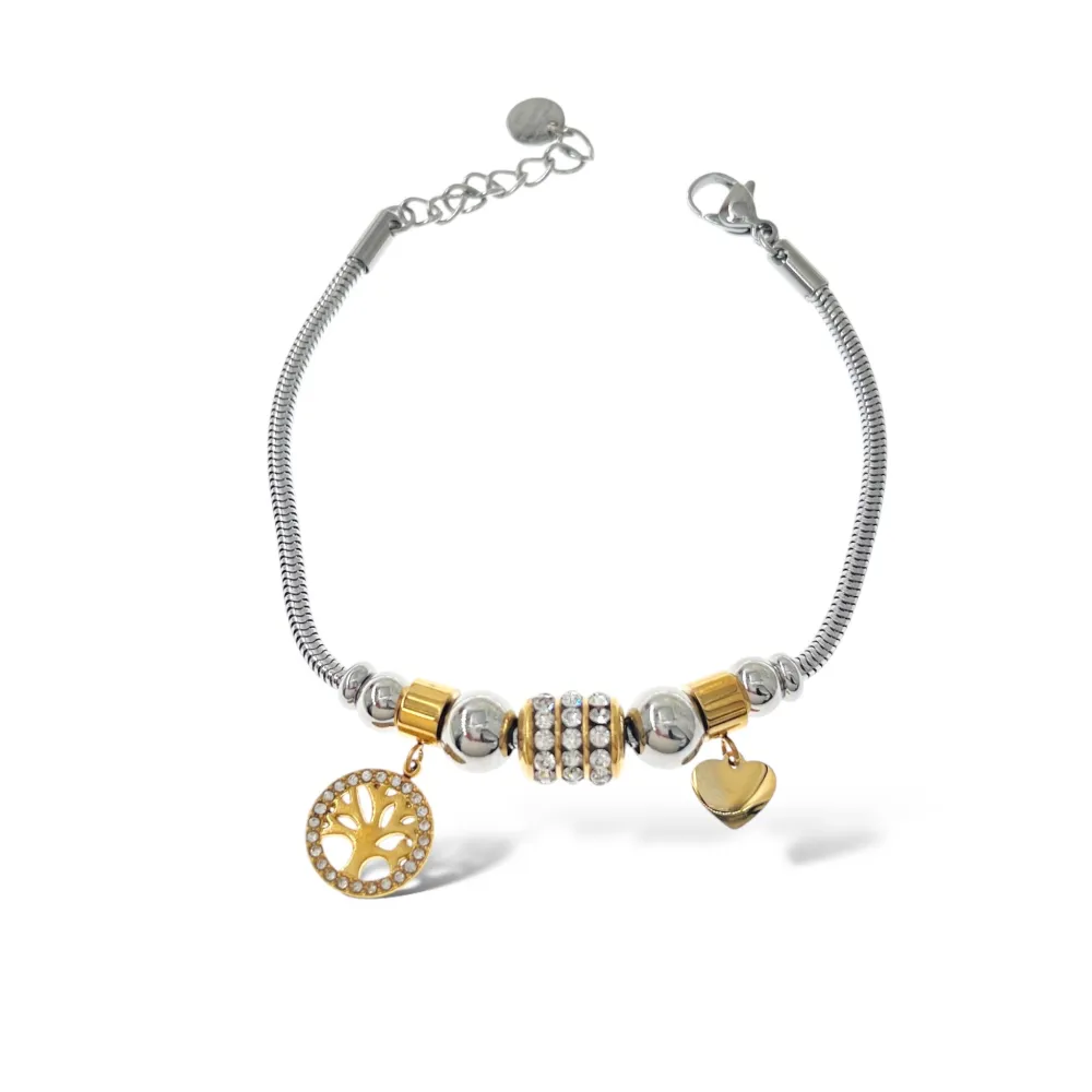Charmes Albero della Vita-Bracciale in Acciaio - BAC-103-AA3636B