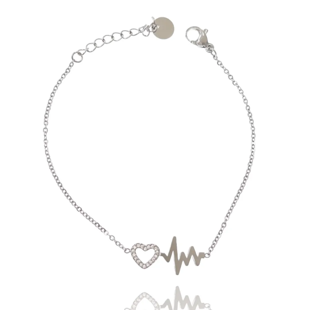 Battito Cuore-Bracciale in Acciaio con Chiusura - BAC-103-AA4169B