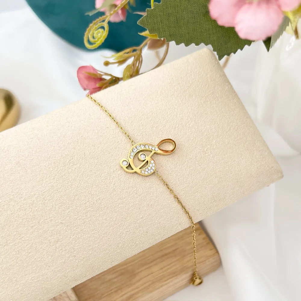 Nota Musicale-Bracciale in Acciaio - BAC-103-AA4533B