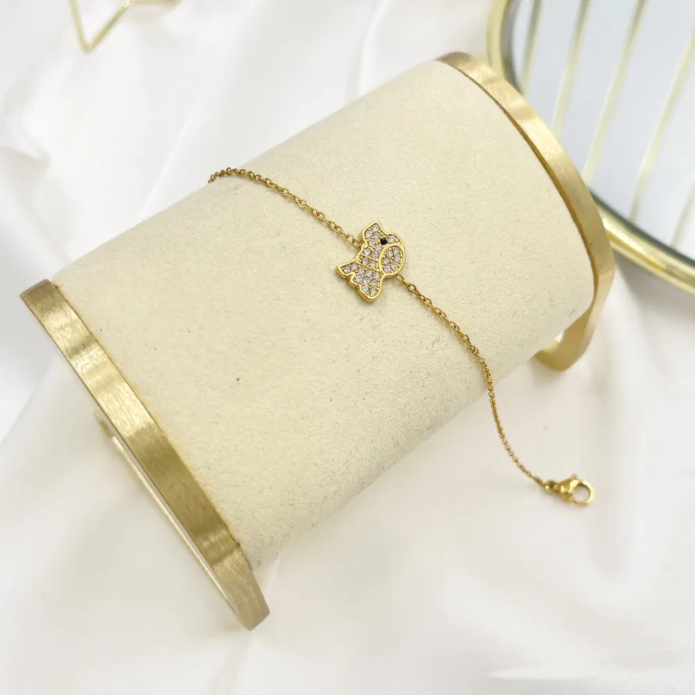 Cane Cagnolino-Bracciale in Acciaio - BAC-103-AA5263B