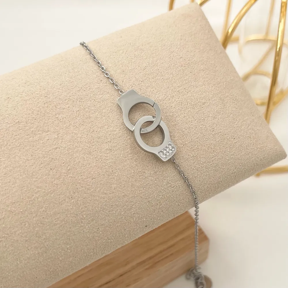 Doppio Manette-Bracciale in Acciaio - BAC-103-AA881B