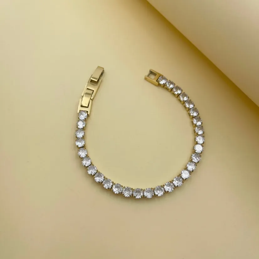 Tennis 5mm-Bracciale in Acciaio - BAC-413-040 5mm