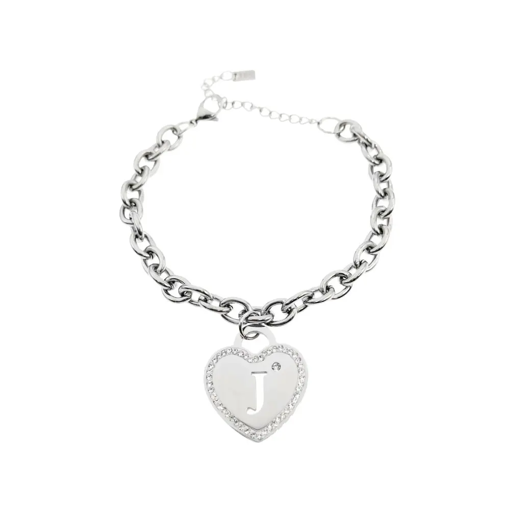 BAC1109-Iniziale Cuore - Bracciale in Acciaio - BAC413-1220