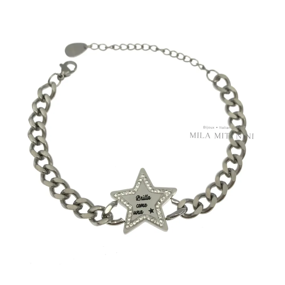 Brilla come una Stella-Bracciale in Acciaio con Chiusura - BAC413-1378